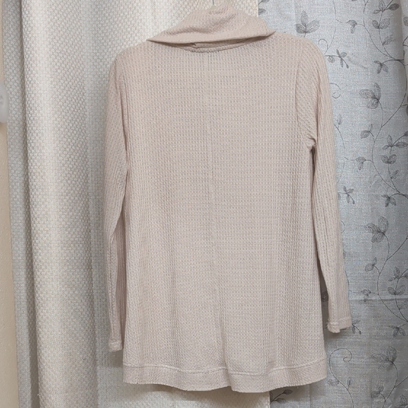 Joan Vass Blush Cream Cowl Neck Sweater - Picture 4 of 5